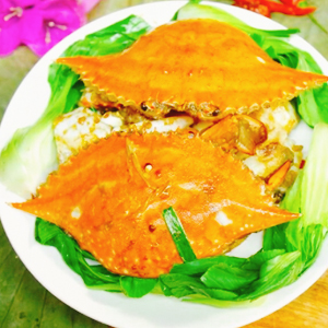 姜葱炒花蟹
