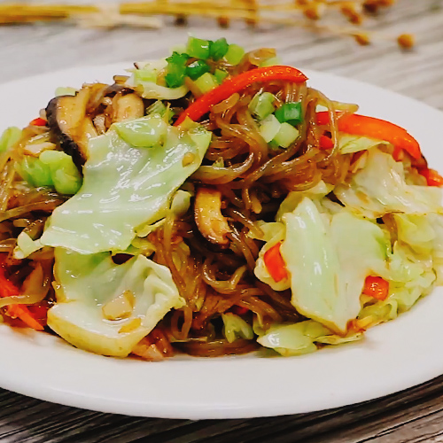 香菇粉条炒甘蓝
