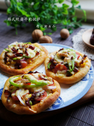 韩式辣酱牛肉披萨